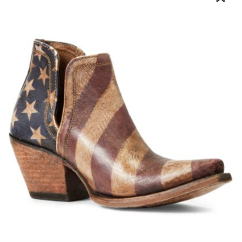 Ariat Women's Dixon "Old Patriot" Western Booties - Snip Toe (10) - Picture 4 of 7